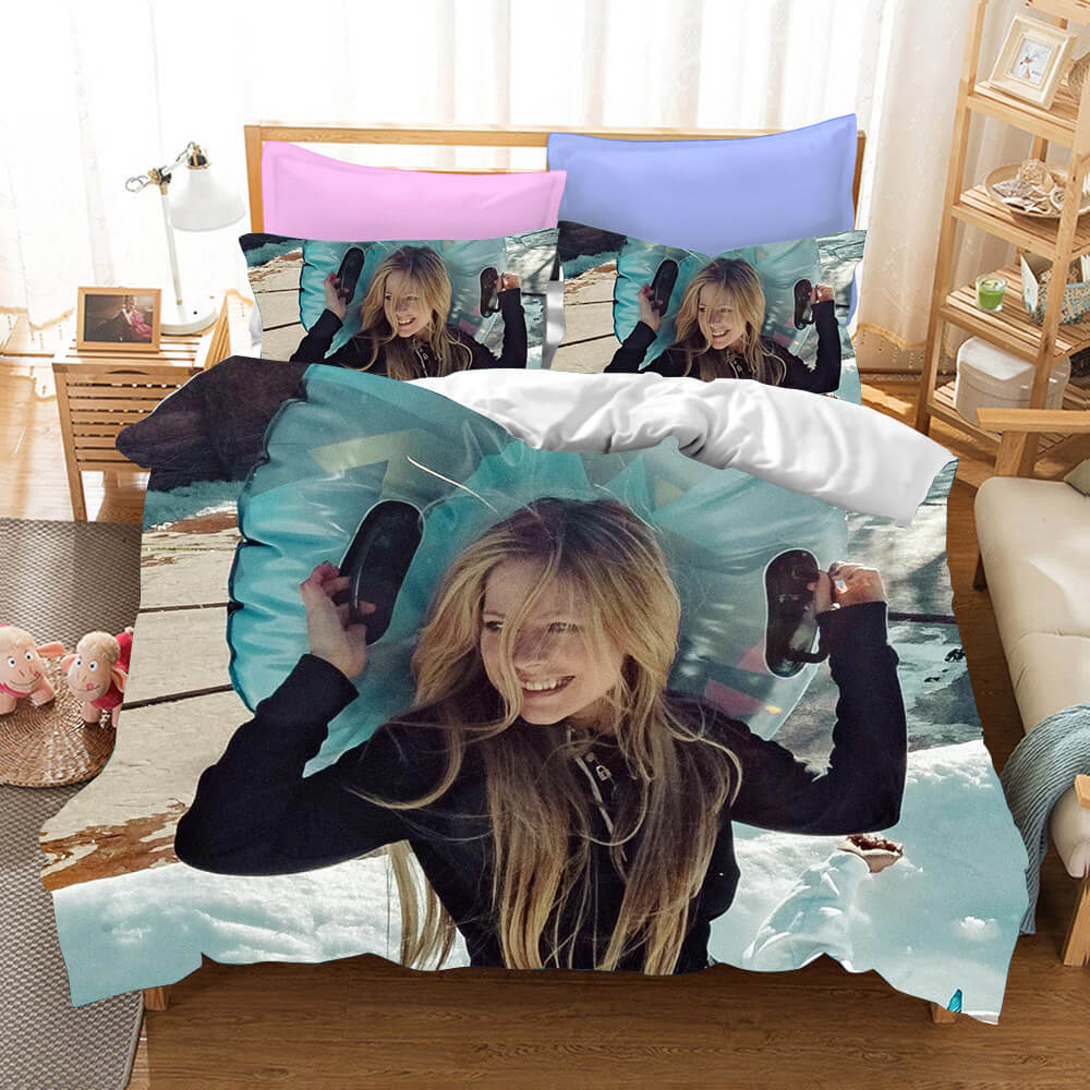 Avril Ramona Lavigne Cosplay Bedding Set Duvet Cover Bed Sheets Sets - EBuycos