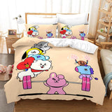 BT21 Bedding Set Duvet Cover Comforter Bed Sheets - EBuycos