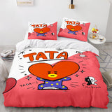 BT21 Bedding Set Duvet Cover Comforter Bed Sheets - EBuycos