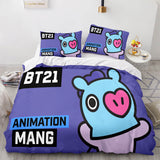 BT21 Bedding Set Duvet Cover Comforter Bed Sheets - EBuycos