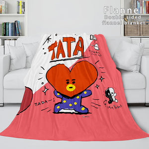 BT21 Cosplay Flannel Blanket Throw Comforter Soft Bedding Sets - EBuycos