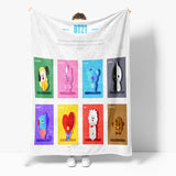 BT21 Flannel Fleece Throw Cosplay Blanket Halloween Comforter Sets - EBuycos