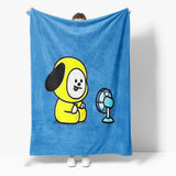 BT21 Flannel Fleece Throw Cosplay Blanket Halloween Comforter Sets - EBuycos