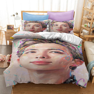BTS Bangtan Boys Bedding Set Character Quilt Cover Without Filler