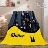 BTS Butter Cosplay Flannel Blanket Throw Comforter Bedding Sets - EBuycos