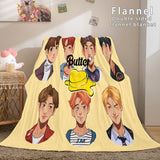 BTS Butter Bangtan Boys Cosplay Flannel Blanket Comforter Bedding Sets - EBuycos