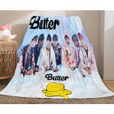 Kpop BTS Butter Bangtan Boys Cosplay Flannel Blanket