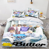 BTS Butter Cosplay Bedding Set Full Duvet Covers Bed Sheets - EBuycos
