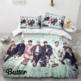 BTS Butter Cosplay Bedding Set Full Duvet Covers Bed Sheets - EBuycos