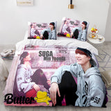 BTS Butter Cosplay Bedding Set Full Duvet Covers Bed Sheets - EBuycos