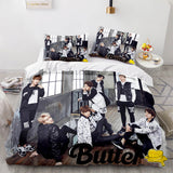 BTS Butter Cosplay Bedding Set Full Duvet Covers Bed Sheets - EBuycos