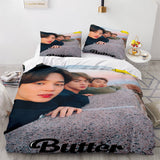 BTS Butter Cosplay Soft Bedding Set Full Duvet Covers Bed Sheets - EBuycos