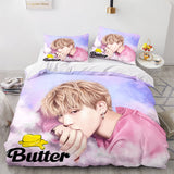 BTS Butter Cosplay Soft Bedding Set Full Duvet Covers Bed Sheets - EBuycos