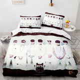 BTS Cosplay 3 Piece Bedding Sets Duvet Covers Bed Sheets - EBuycos