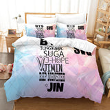 BTS Cosplay 3 Piece Bedding Sets Duvet Covers Bed Sheets - EBuycos