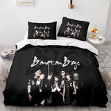 BTS Team Cosplay 3 Piece Bedding Set Duvet Covers Comforter Bed Sheets - EBuycos