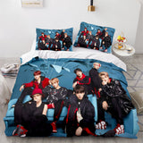 BTS Team Cosplay 3 Piece Bedding Set Duvet Covers Comforter Bed Sheets - EBuycos