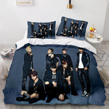 BTS Team Cosplay 3 Piece Bedding Set Duvet Covers Comforter Bed Sheets - EBuycos