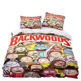 Backwoods Rick and Morty Cosplay 3 Piece Bedding Duvet Cover Sets - EBuycos
