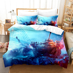 Battlefield 3 Piece Bedding Sets Comforter Duvet Covers Bed Sheets - EBuycos