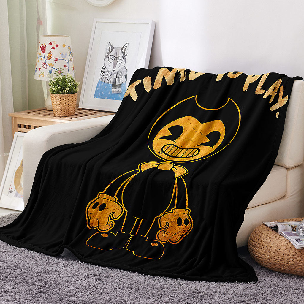 Bendy And The Ink Machine Blanket Flannel Throw Room Decoration