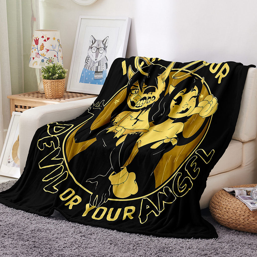 Bendy And The Ink Machine Blanket Flannel Throw Room Decoration