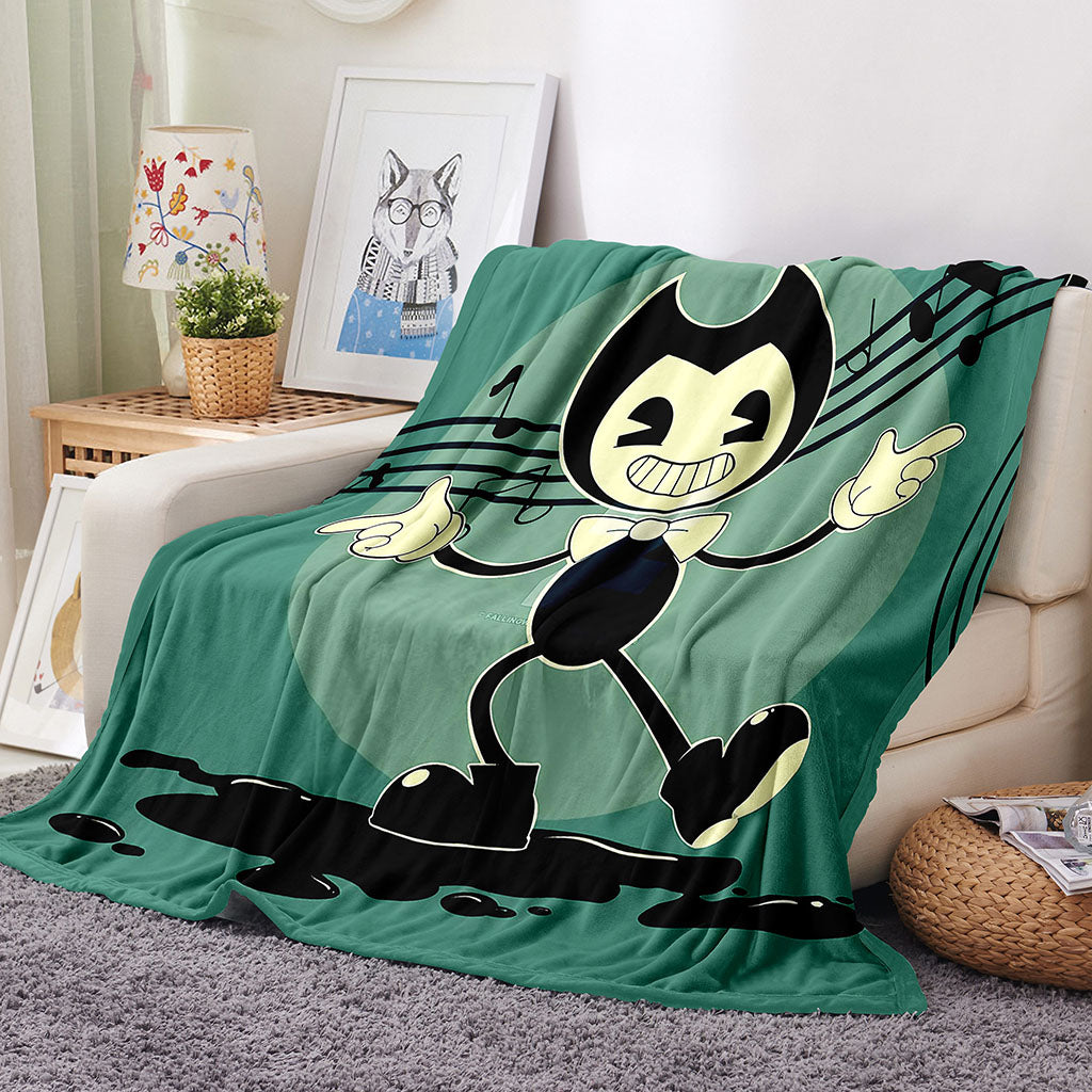Bendy And The Ink Machine Blanket Flannel Throw Room Decoration