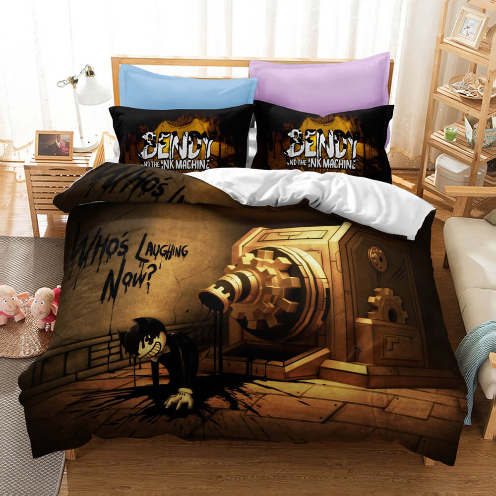 Bendy And The Ink Machine Cosplay Bedding Set Duvet Cover Bed Sheets - EBuycos