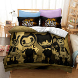 Bendy And The Ink Machine Kids Bedding Set Quilt Duvet Cover Bed Sheets - EBuycos
