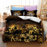 Bendy And The Ink Machine Kids Bedding Set Quilt Duvet Cover Bed Sheets - EBuycos