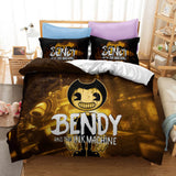 Bendy And The Ink Machine Kids Bedding Set Quilt Duvet Cover Bed Sheets - EBuycos