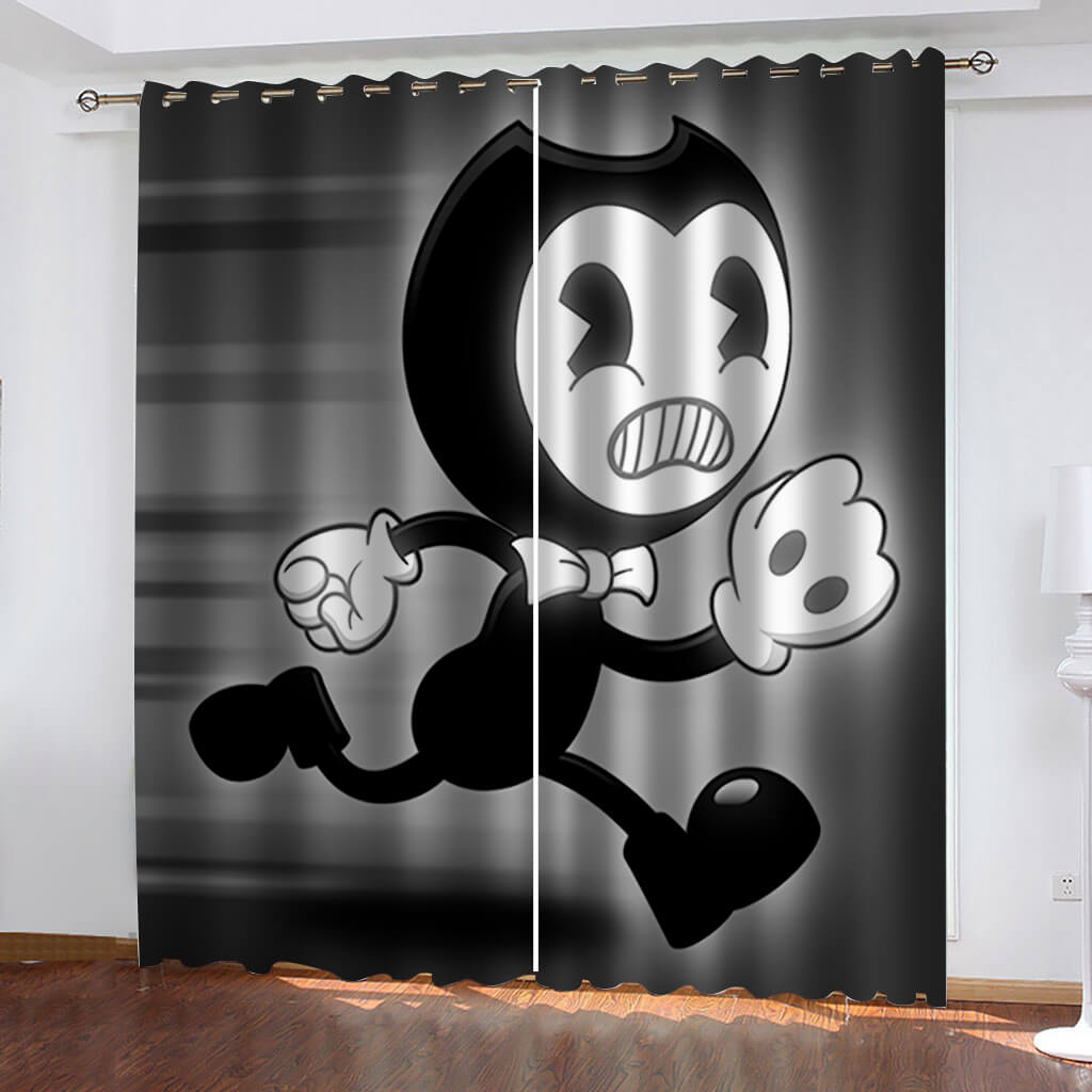 Bendy and the ink machine Curtains Blackout Window Treatments Drapes
