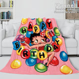 Betty Boop Cosplay Flannel Blanket Throw Comforter Soft Bedding Sets - EBuycos