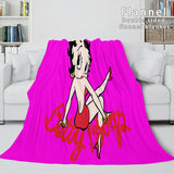 Betty Boop Cosplay Flannel Blanket Throw Comforter Soft Bedding Sets - EBuycos
