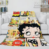 Betty Boop Cosplay Flannel Blanket Throw Comforter Soft Bedding Sets - EBuycos