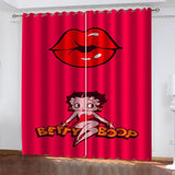 Betty Boop Curtains Blackout Window Treatments Drapes for Room Decoration