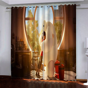 Big Hero 6 Curtains Pattern Blackout Window Drapes