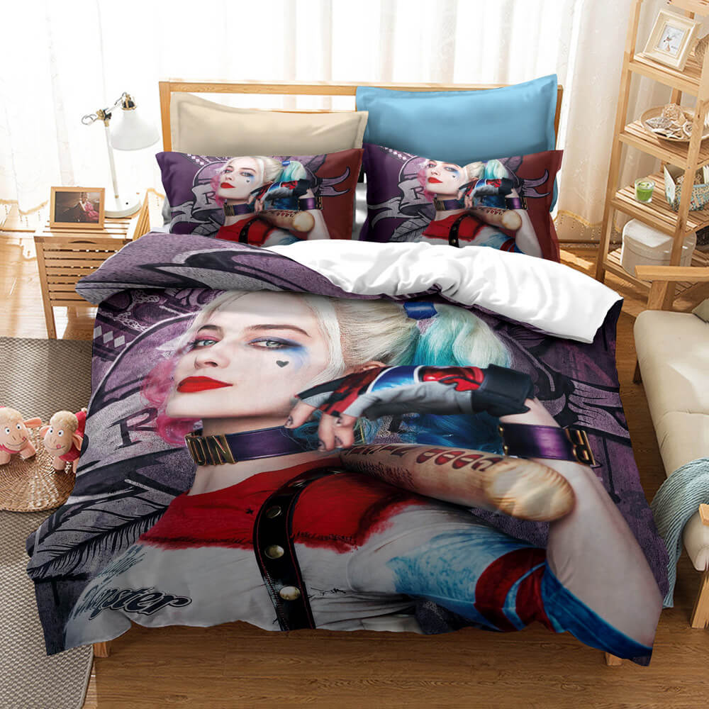 Birds of Prey Harley Quinn Cosplay Bedding Duvet Cover Bed Sheets Sets - EBuycos