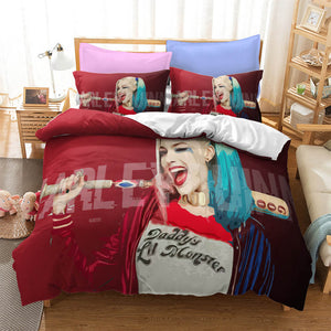 Birds of Prey Harley Quinn Cosplay Bedding Duvet Cover Bed Sheets Sets - EBuycos