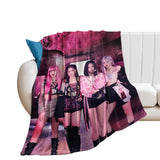 BlackPink Blanket Pattern Flannel Throw Room Decoration