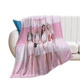BlackPink Blanket Pattern Flannel Throw Room Decoration