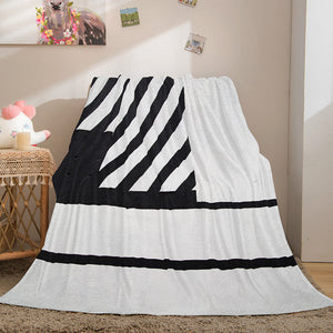 Black and White Flannel Fleece Throw Cosplay Blanket Comforter Sets - EBuycos