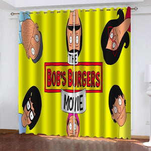Bob's Burgers The Movie Curtains Blackout Window Drapes