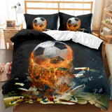 Boys Football Bedding Set Soccer Ball Duvet Cover Quilt Bed Linen Sets - EBuycos