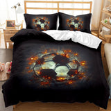 Boys Football Bedding Set Soccer Ball Duvet Cover Quilt Bed Linen Sets - EBuycos