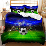 Boys Football Bedding Set Soccer Ball Duvet Cover Quilt Bed Linen Sets - EBuycos