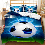 Boys Football Bedding Set Soccer Ball Duvet Cover Quilt Bed Linen Sets - EBuycos