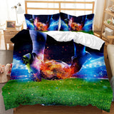 Boys Football Bedding Set Soccer Ball Duvet Cover Quilt Bed Linen Sets - EBuycos