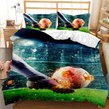 Boys Football Bedding Set Soccer Ball Duvet Cover Quilt Bed Linen Sets - EBuycos