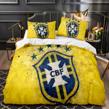 CBF Brazil France Football Team Bedding Set Duvet Covers Bed Sheets - EBuycos